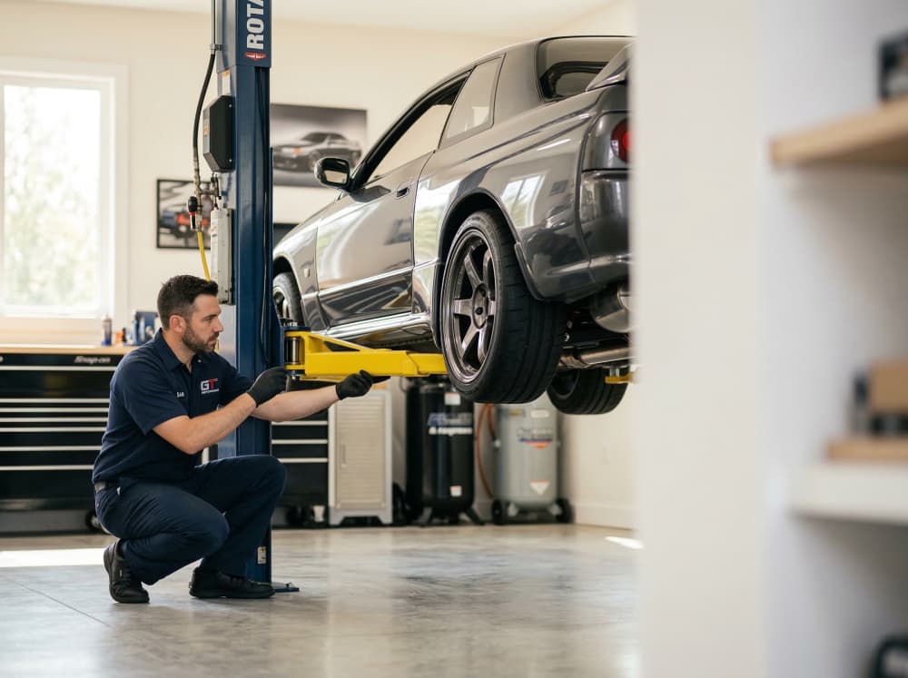 Car hoist installation